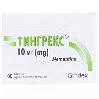 ТИНГРЕКС® таблетки, вкриті плівковою оболонкою, по 10 мг, по 10 таблеток у блістері, по 6 блістерів у пачці з картону